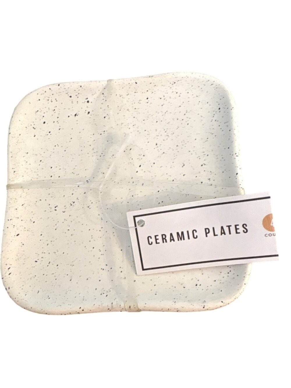Ankyo Development Speckled Ceramic Set 4 Plates Food Safe Sturdy Everyday RARE